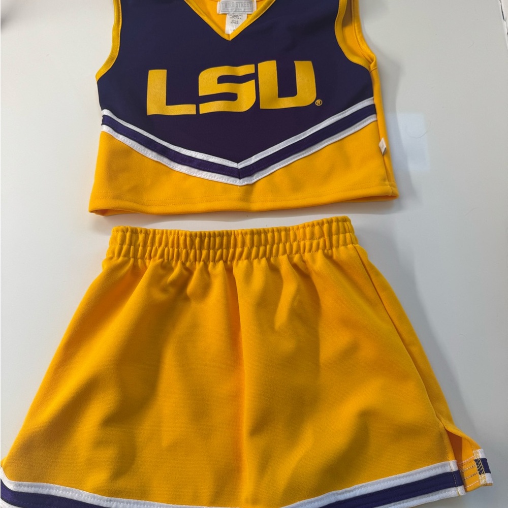 LSU Cheerleader Outfit in Purple and Gold